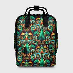 Рюкзак женский Объемные яркие узоры, цвет: 3D-принт