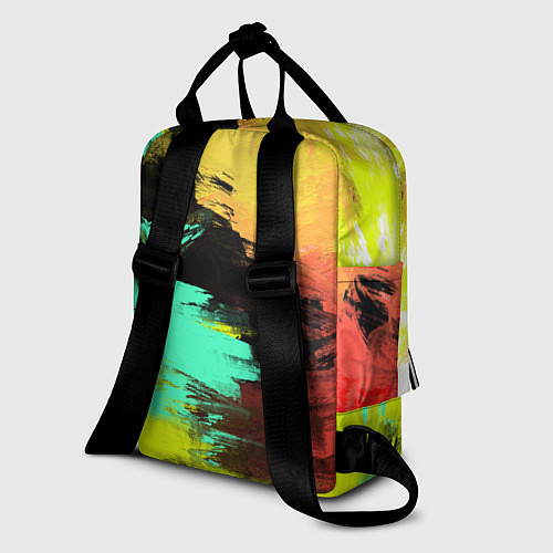 Женский рюкзак Яркий красочный гранж / 3D-принт – фото 2