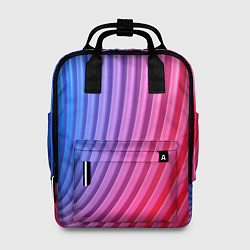Рюкзак женский Оптическая иллюзия с линиями, цвет: 3D-принт