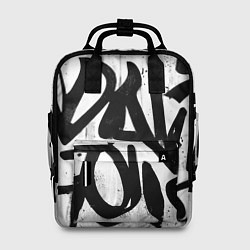Рюкзак женский Крупные граффити надписи, цвет: 3D-принт