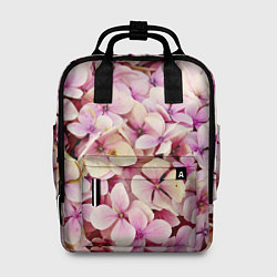 Рюкзак женский Розовые цветы яркой поляной, цвет: 3D-принт