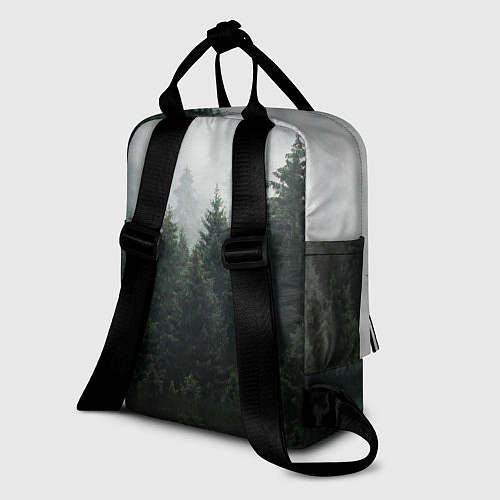 Женский рюкзак Туманный хвойный лес / 3D-принт – фото 2