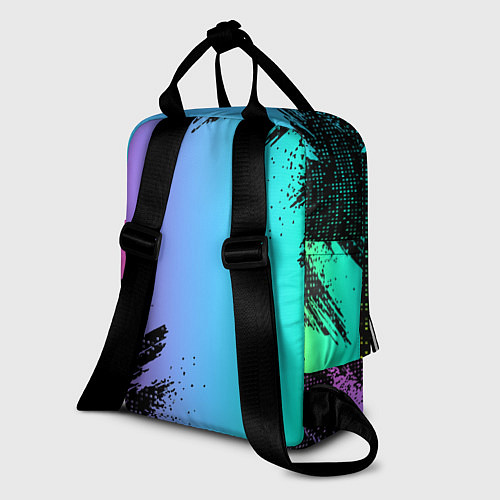 Женский рюкзак Roblox neon logo / 3D-принт – фото 2