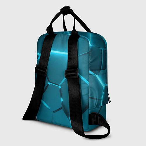 Женский рюкзак Ледяные неоновые геометрические плиты / 3D-принт – фото 2