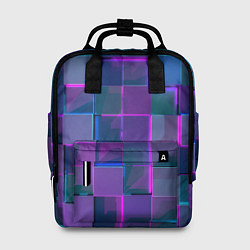 Рюкзак женский Неоновый киберпанк кубизм, цвет: 3D-принт