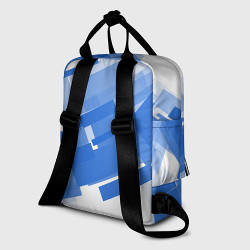 Женский рюкзак Геометрия в синем / 3D-принт – фото 2