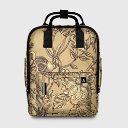 Рюкзак женский Флора рисунок, цвет: 3D-принт