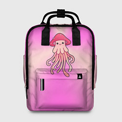 Рюкзак женский Кавайный грибочек мухомор - медуза в стиле японско, цвет: 3D-принт