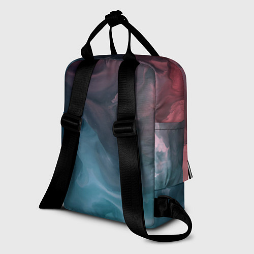 Женский рюкзак Розовый и синий дым во тьме / 3D-принт – фото 2