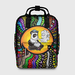 Рюкзак женский Психоделическая панда и вейп, цвет: 3D-принт