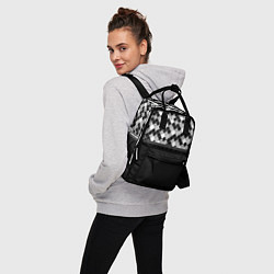 Рюкзак женский Черно-белый геометрический узор, цвет: 3D-принт — фото 2