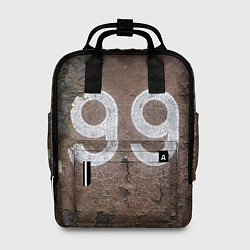 Рюкзак женский Номер 99 на ржавом металле, цвет: 3D-принт