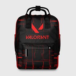 Рюкзак женский Valorant красные полосы, цвет: 3D-принт