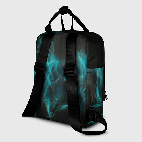 Женский рюкзак Абстрактный голубой дым / 3D-принт – фото 2