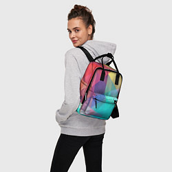 Рюкзак женский Нежный разноцветный фон, цвет: 3D-принт — фото 2