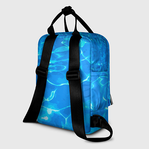 Женский рюкзак Абстрактные волны бассейна - текстура / 3D-принт – фото 2