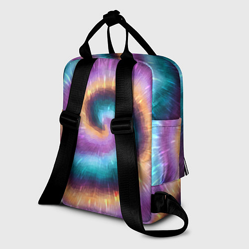 Женский рюкзак Сине-фиолетовый тай дай / 3D-принт – фото 2