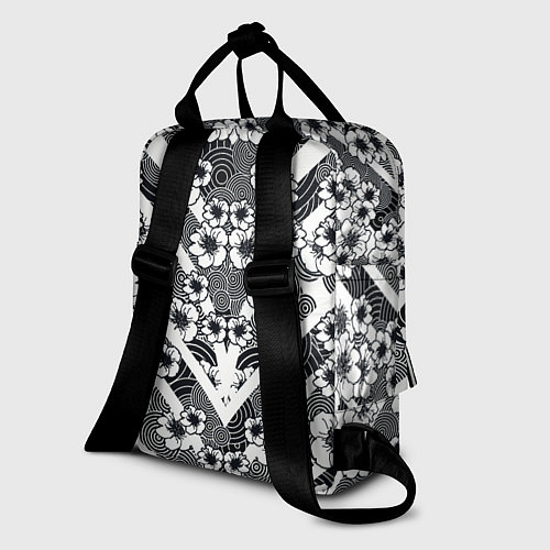 Женский рюкзак Сакура и круги на воде / 3D-принт – фото 2