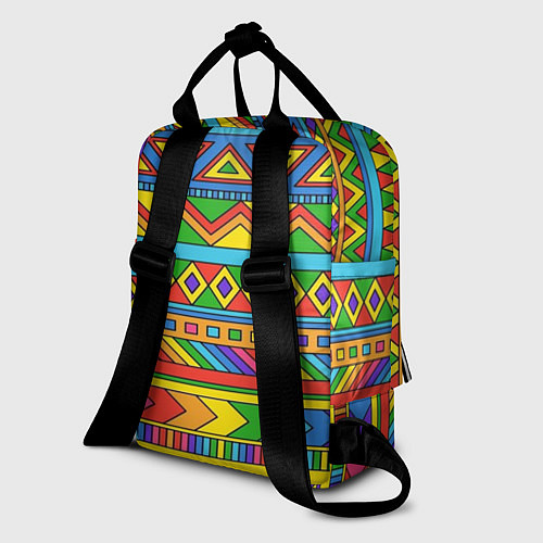 Женский рюкзак Красивый цветной орнамент / 3D-принт – фото 2