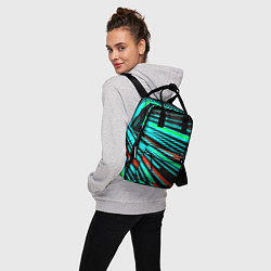 Рюкзак женский Расходящиеся неоновые лучи, цвет: 3D-принт — фото 2