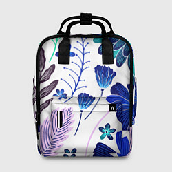 Рюкзак женский Графичная растительная композиция, цвет: 3D-принт