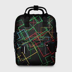 Рюкзак женский Разноцветные квадраты, цвет: 3D-принт
