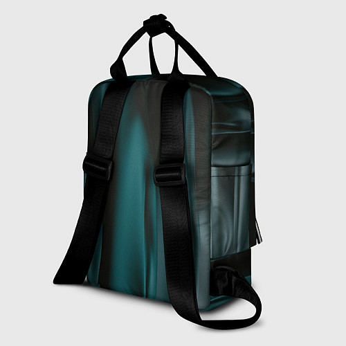 Женский рюкзак Абстрактные волны в темноте / 3D-принт – фото 2