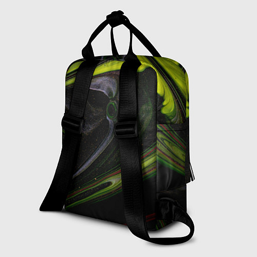 Женский рюкзак Зелёный песок в темноте / 3D-принт – фото 2