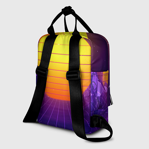 Женский рюкзак Retro wave sun / 3D-принт – фото 2