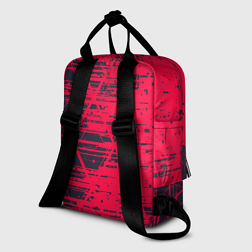 Женский рюкзак Black & Red / 3D-принт – фото 2