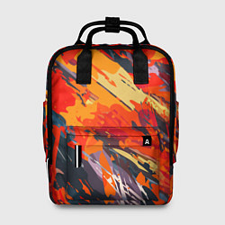 Рюкзак женский Оранжевые кляксы, цвет: 3D-принт