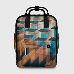 Рюкзак женский Абстрактное множество поверхностей разных цветов, цвет: 3D-принт