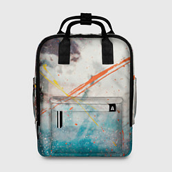 Рюкзак женский Абстрактные мазки красок на тенях и тумане, цвет: 3D-принт