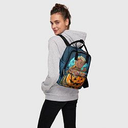 Рюкзак женский Мишаня на тыкве, цвет: 3D-принт — фото 2