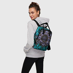 Рюкзак женский Космический сайфай цветок, цвет: 3D-принт — фото 2