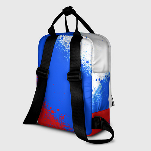 Женский рюкзак Флаг России - триколор / 3D-принт – фото 2
