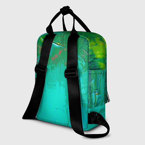 Женский рюкзак Абстрактные краски - текстура / 3D-принт – фото 2