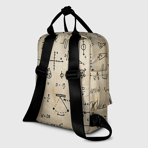 Женский рюкзак Научные формулы на старой бумаге / 3D-принт – фото 2