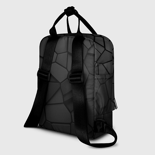 Женский рюкзак Черные стальные плиты / 3D-принт – фото 2