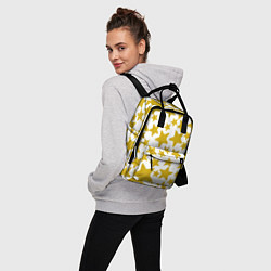 Рюкзак женский Жёлтые звезды, цвет: 3D-принт — фото 2