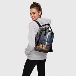 Рюкзак женский Мощная молния в горах, цвет: 3D-принт — фото 2