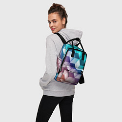 Рюкзак женский Объёмные разноцветные кубы, цвет: 3D-принт — фото 2