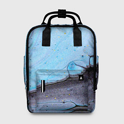 Женский рюкзак Синий и тёмный песок и краски