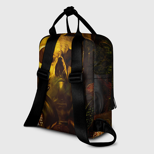 Женский рюкзак Череп с противогазом / 3D-принт – фото 2