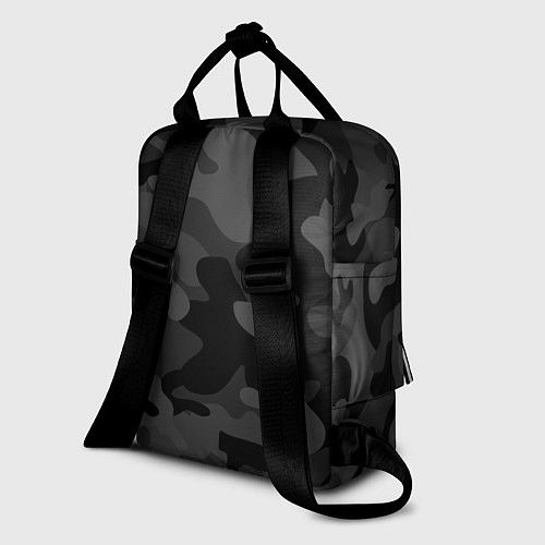 Женский рюкзак Черный ночной камуфляж / 3D-принт – фото 2