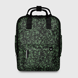 Рюкзак женский Черный и зеленый камуфляжный, цвет: 3D-принт