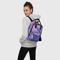 Рюкзак женский Абстрактные фиолетовые прямоугольники со скругленн, цвет: 3D-принт — фото 2