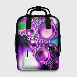 Рюкзак женский Фиолетовые пузыри, цвет: 3D-принт