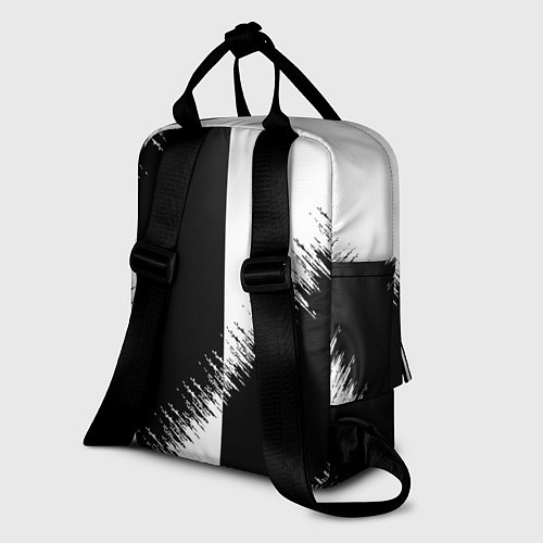 Женский рюкзак Белая и чёрная полоса / 3D-принт – фото 2