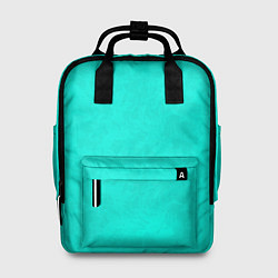 Рюкзак женский Яркий бирюзовый текстурированный, цвет: 3D-принт